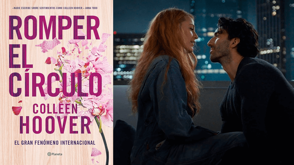 Portada de Romper el círculo y escena de la película con Blake Lively y Justin Baldoni
